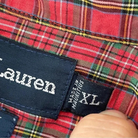 Ralph Lauren Mens Shirt Button Down Long Sleeve Mens Size XL Plaid 2158 - Picture 3 of 7